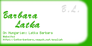 barbara latka business card